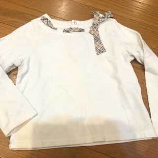 バーバリー(BURBERRY)のバーバリー　110 カットソー　ノバチェック　リボン(Tシャツ/カットソー)