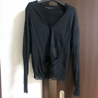 アレキサンダーマックイーン(Alexander McQueen)の透け黒カーディガン(カーディガン)