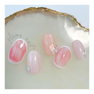 ふんわりcolor nail*サイズオーダー ハンドメイドのアクセサリー(ネイルチップ)の商品写真