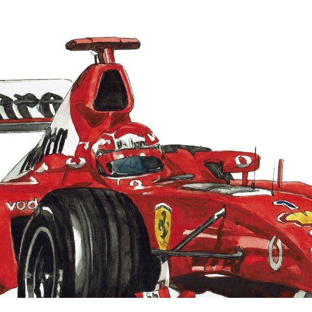 GC-1854 Ferrari F-1限定版画サイン額装作家平右ヱ門 6