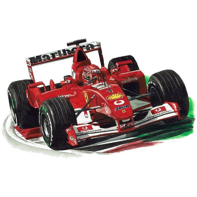 GC-1856 Ferrari F-1限定版画サイン額装作家平右ヱ門 5