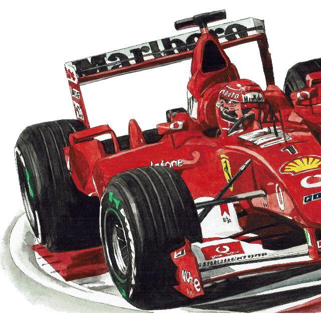 GC-1856 Ferrari F-1限定版画サイン額装作家平右ヱ門 6