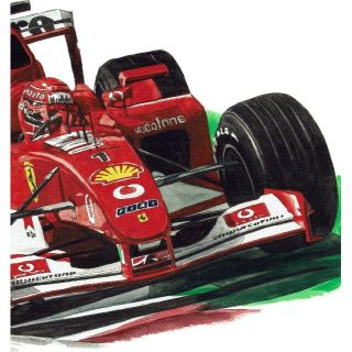 GC-1853 Ferrari F-1限定版画サイン額装作家平右ヱ門