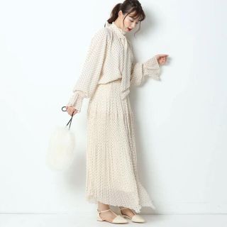 シルバー金具 Mystrada ブラウス スカート セットアップ ドット