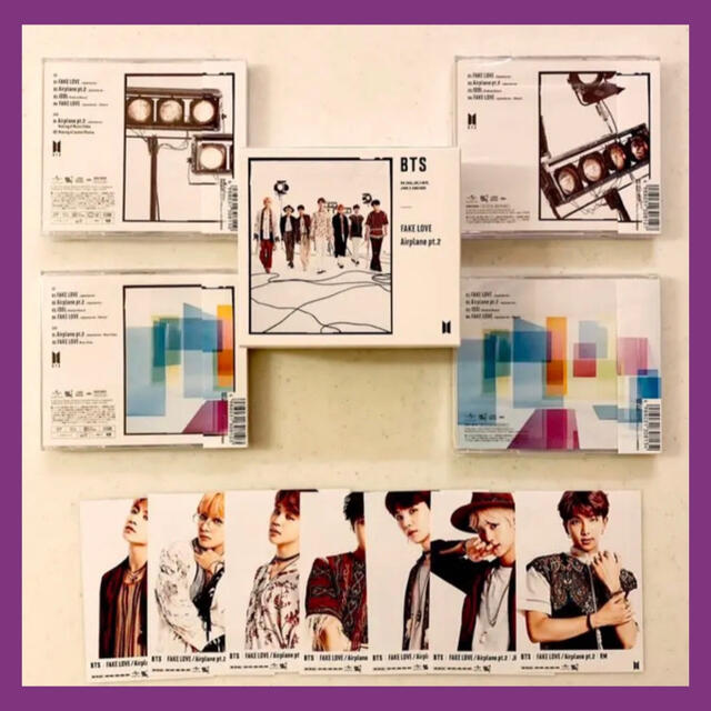 防弾少年団(BTS)(ボウダンショウネンダン)のBTS ユニバ4形態 BOXセット FAKE LOVE/Airplane pt2 エンタメ/ホビーのCD(K-POP/アジア)の商品写真