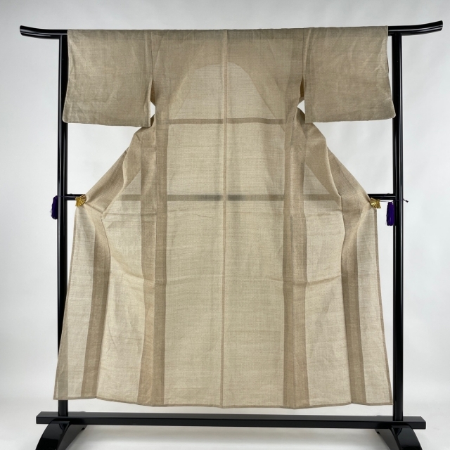 紬 美品 逸品 身丈155cm 裄丈62cm 麻 【】 - grupobatia.com.mx