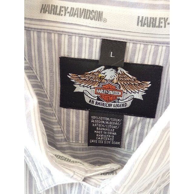 Harley Davidson(ハーレーダビッドソン)のハーレーダビッドソン　長袖シャツ　ストライプ柄シャツ メンズのトップス(シャツ)の商品写真