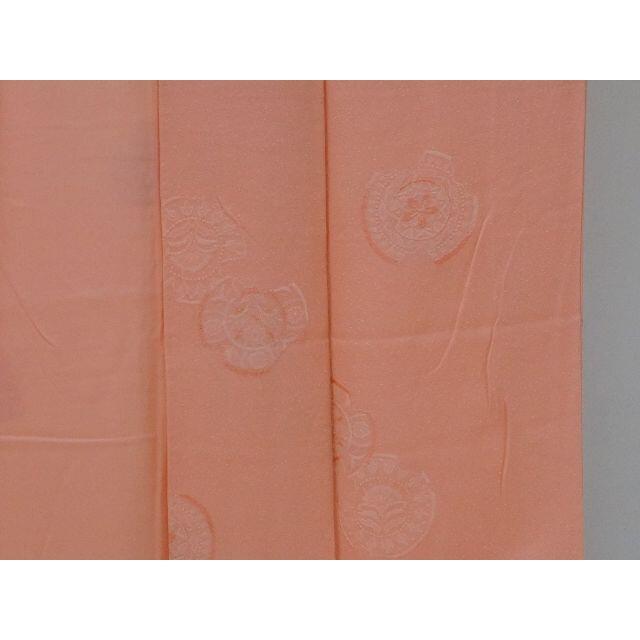 ＡＡお仕立て上がり正絹無地　甘いオレンジピンク地に花をモチーフにした柄 レディースの水着/浴衣(着物)の商品写真