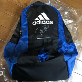 アディダス(adidas)のサイン入り アディダス リュックサック 男の子 青 非売品 サッカー(リュックサック)