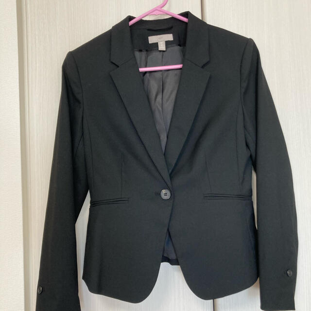 H&M(エイチアンドエム)のH&M パンツスーツセットアップ　38サイズ黒 レディースのフォーマル/ドレス(スーツ)の商品写真
