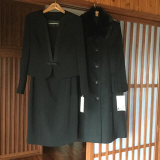 美品 東京ソワール ジャガード ガウンコート 9号 ブラックフォーマル ロングコート 種類豊富な品揃え