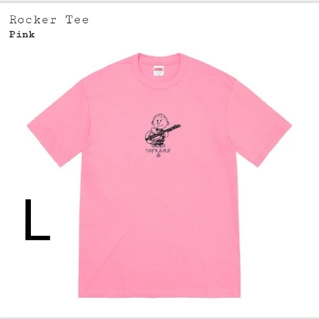 人気が高い  Supreme - Tee　ピンク　Lサイズ Rocker Supreme Tシャツ+カットソー(半袖+袖なし)