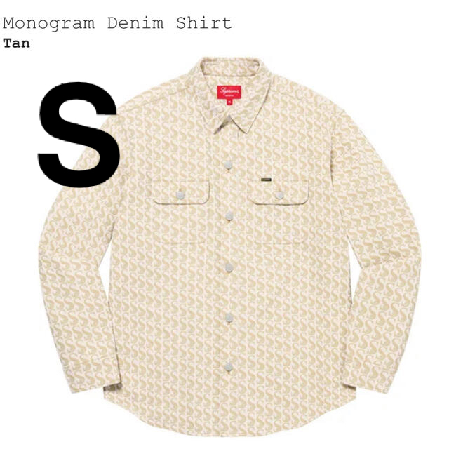 【S】supreme Monogram Denim Shirt Tan  シャツ