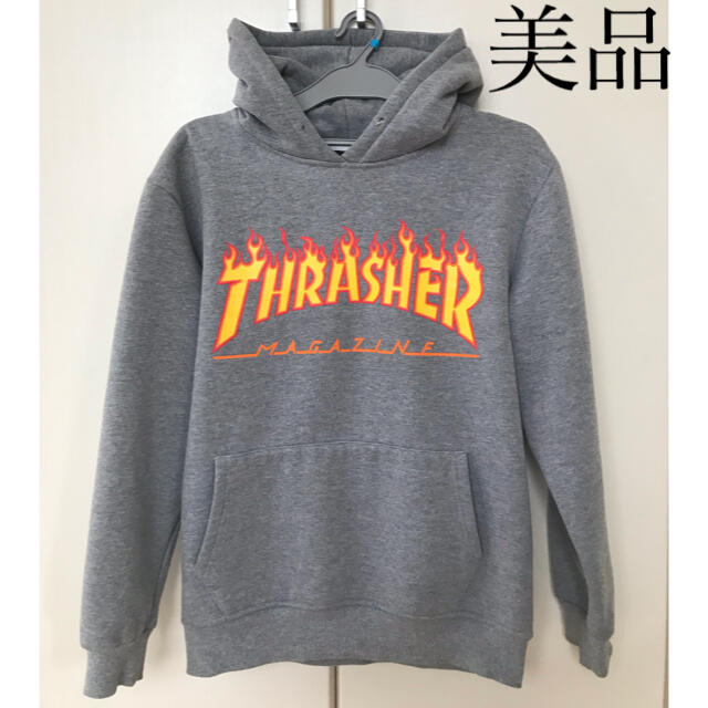 THRASHER(スラッシャー)の【専用】THRASHER スラッシャー パーカー M グレー　ファイヤーロゴ メンズのトップス(パーカー)の商品写真