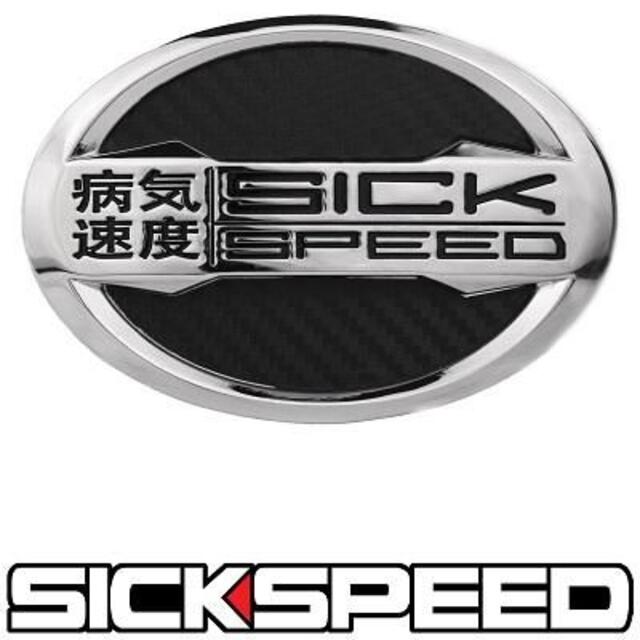 シックスピード　エンブレム　クロームｘカーボン　Sサイズ　USDM　スモール