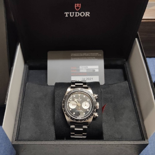 メンズ未使用 チューダーTUDOR 79360Ｎ ブラックベイクロノ