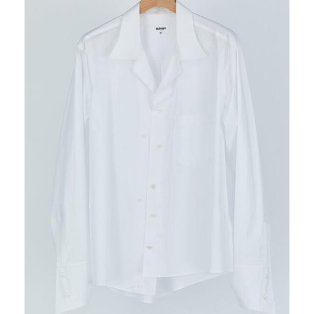 sulvam 21SS BROAD OPEN COLLAR SHIRT