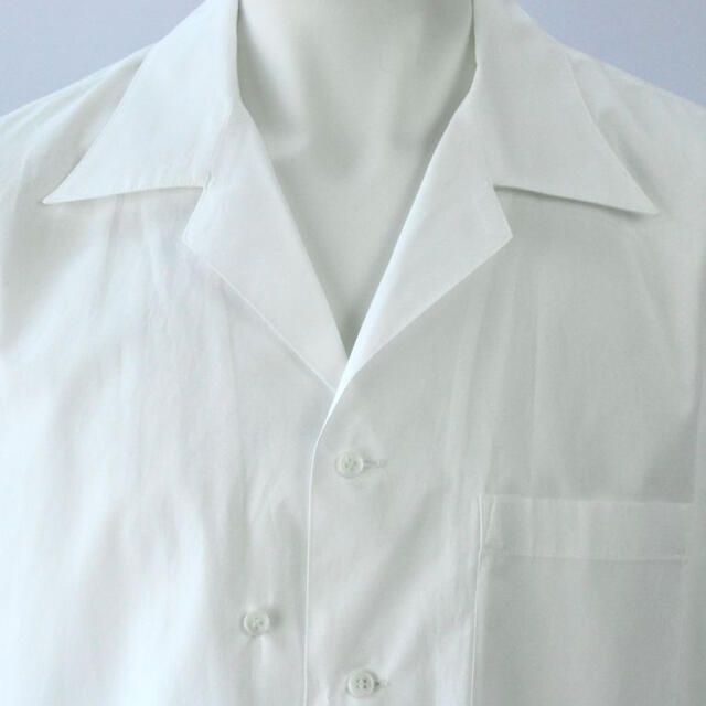 sulvam 21SS BROAD OPEN COLLAR SHIRT