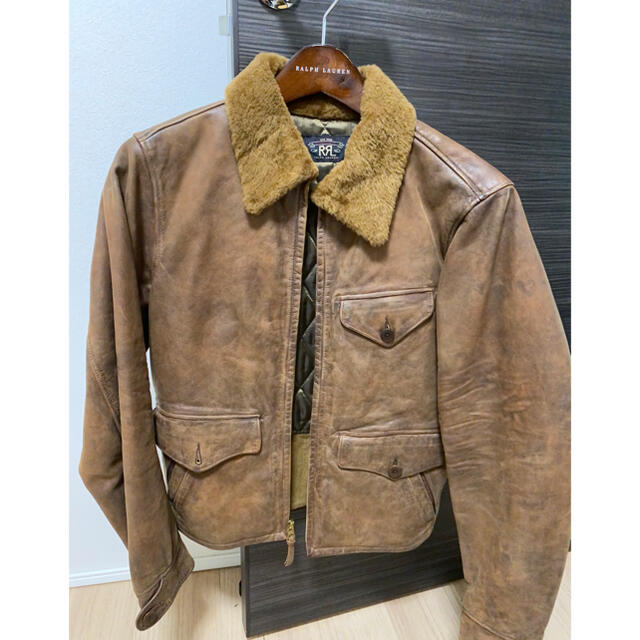 専用　美品　レア　rrl ダブルアールエル　レザージャケット　茶色　xs