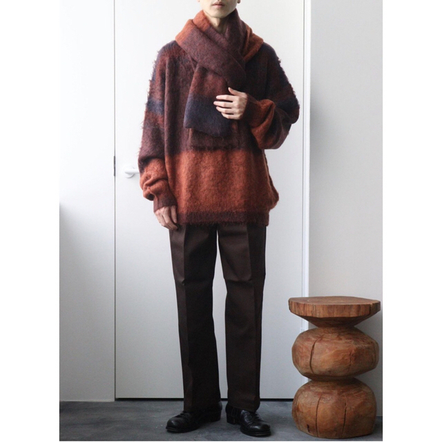 yoke 21aw Rothko Border Crew Neck ニット2使用状況