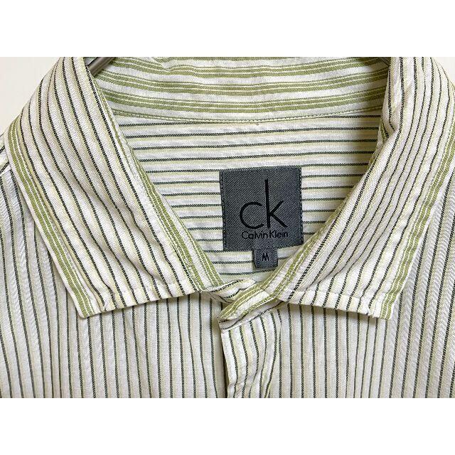 ck Calvin Klein(シーケーカルバンクライン)のCalvin Klein カルバンクライン ストライプ 半袖 シャツ M メンズのトップス(シャツ)の商品写真