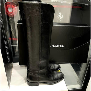シャネル(CHANEL)のCHANEL シャネル　ブラック　ブーツ　ココマーク　36.5(ブーツ)