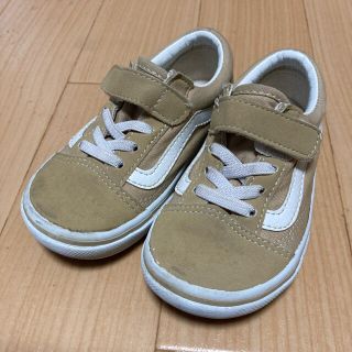 ヴァンズ(VANS)のvans キッズ　スニーカー　16cm ベージュ(スニーカー)