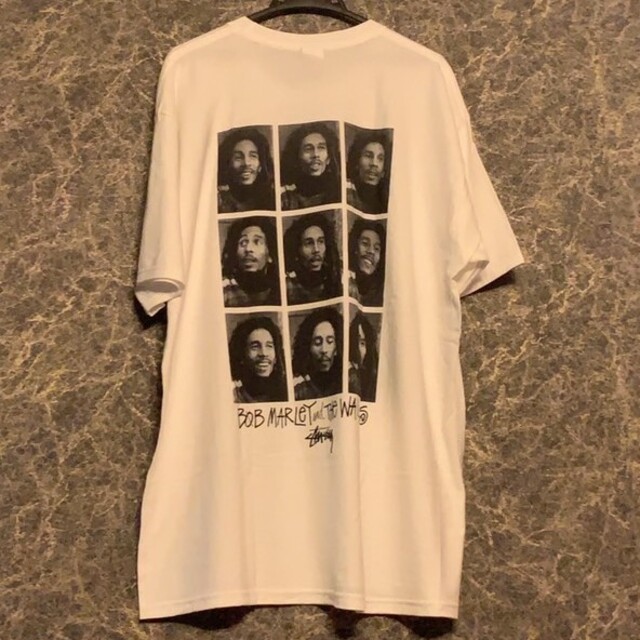 stussy BOB FRAMES TEE XL MARLEY 白 3