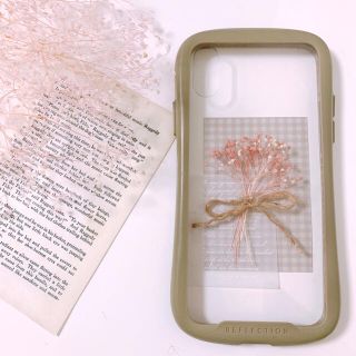 【全機種対応】かすみ草ミニブーケ❁⃘ミニカード付き♡ハンドメイド(スマホケース)