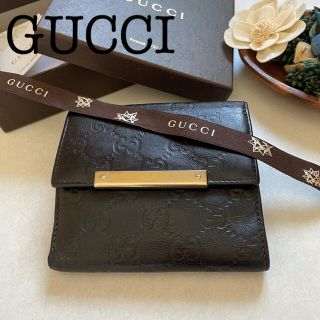 グッチ(Gucci)のグッチ GUCCI  シマ　二つ折財布　　(財布)