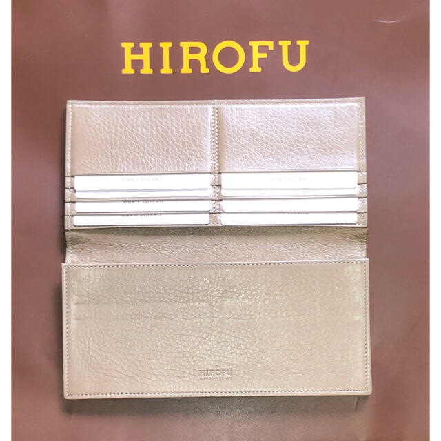 HIROFU ヒロフ 高級 本革 長財布 札ケース グレージュ 小銭入れなし