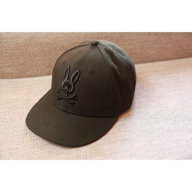 NEW ERA×Psycho Bunnyコラボキャップ★黒色☆試着のみ☆美品♪