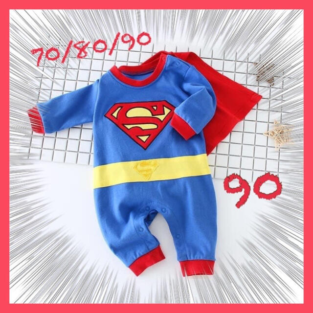 ☆ 大人気 ヒーロー ロンパース ☆ コスチューム かっこいい 衣装 90 キッズ/ベビー/マタニティのキッズ服男の子用(90cm~)(その他)の商品写真