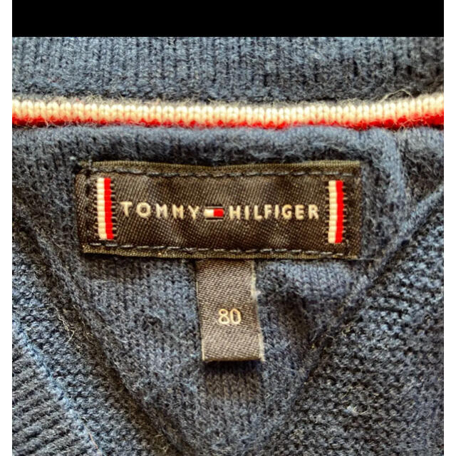 TOMMY HILFIGER(トミーヒルフィガー)のトミーヒルフィガー　セーター　カーディガン　80 キッズ/ベビー/マタニティのベビー服(~85cm)(ニット/セーター)の商品写真