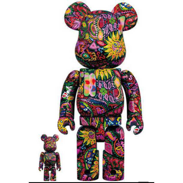 MEDICOM TOY(メディコムトイ)のBE@RBRICK Psychedelic Paisley 100% 400% ハンドメイドのおもちゃ(フィギュア)の商品写真