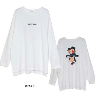 Betty Boop ベティーちゃん ロングTシャツ ホワイト✩.*˚(Tシャツ(長袖/七分))