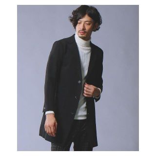 ゴーサンゴーイチプールオム(5351 POUR LES HOMMES)の5351プールオム 17AW ニットチェスターフィールドコート 44 新品同様(チェスターコート)