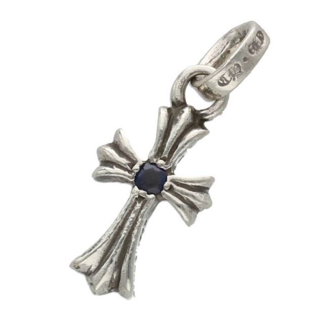 Chrome Hearts(クロムハーツ)のクロムハーツ 1サファイア/チャーム/シルバーネックレストップ メンズのアクセサリー(ネックレス)の商品写真