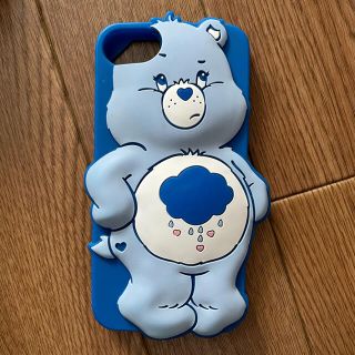 ケアベア(CareBears)のケアベア iPhone8/7/6/6s ケース シリコン 青　アングリーベア(iPhoneケース)