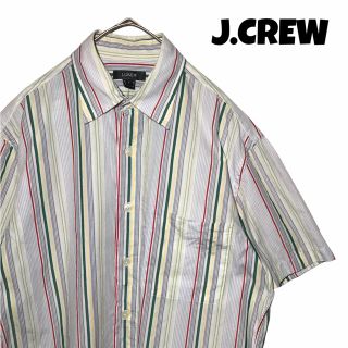 ジェイクルー(J.Crew)の【希少】ジェイクルー J.CREW シャツ 半袖 ストライプ S マルチカラー(シャツ)