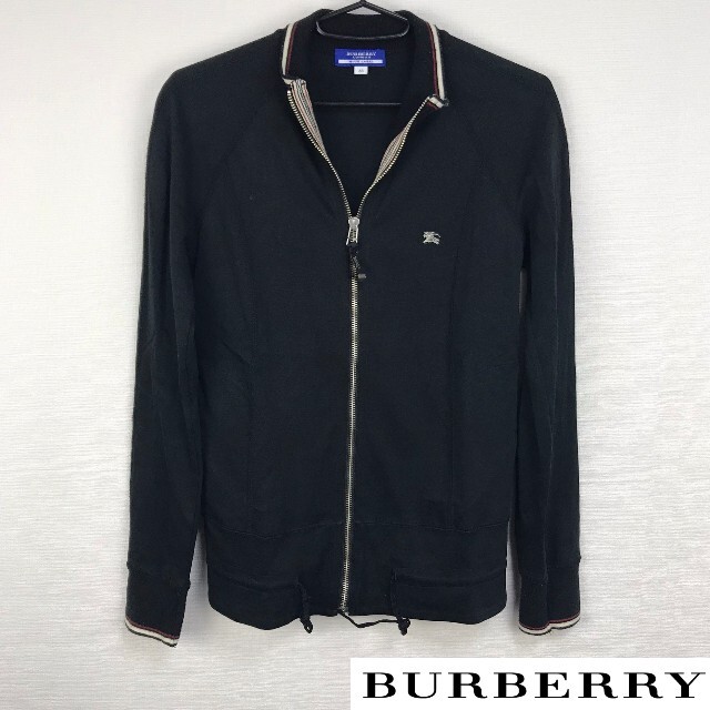 BURBERRY BLUE LABEL(バーバリーブルーレーベル)の美品 BURBERRY BLUE LABEL 長袖ジャージ ブラック サイズ38 レディースのトップス(その他)の商品写真