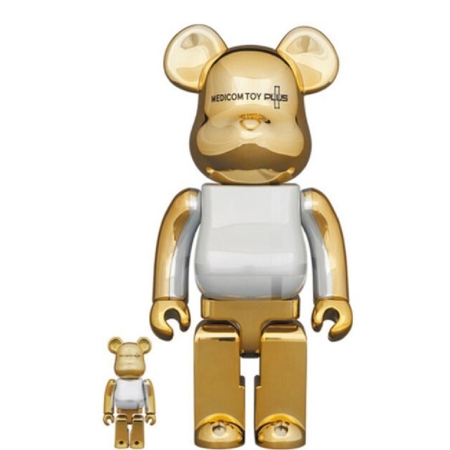 MEDICOM TOY(メディコムトイ)のBE@RBRICK MEDICOM TOY PLUS GOLD CHROME  ハンドメイドのおもちゃ(フィギュア)の商品写真