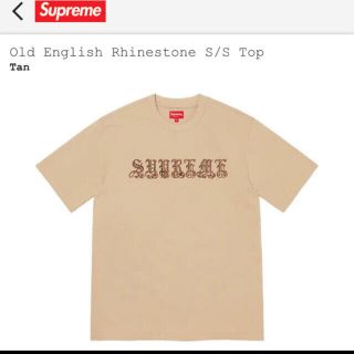 シュプリーム(Supreme)のSupreme Old English Rhinestone S/S Top(Tシャツ/カットソー(半袖/袖なし))