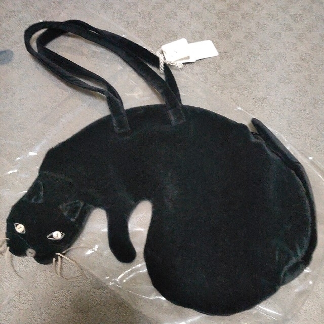 新品 ミナペルホネン miyao bag ネイビー ブラック 猫バック ミャオ