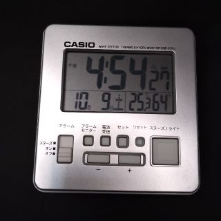 カシオ(CASIO)のCASIO デジタル 電波時計 温度 湿度 2個セット 目覚まし時計(置時計)