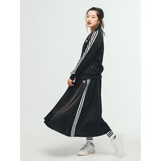 アディダス(adidas)の☆新品未使用☆アディダス オリジナルス ロング サテン スカート ブラック M(ロングスカート)