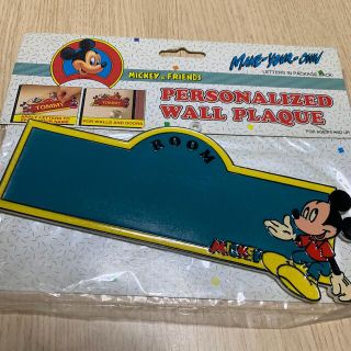 ディズニー(Disney)のミッキーマウス　ルーム　ネームプレート　(キャラクターグッズ)