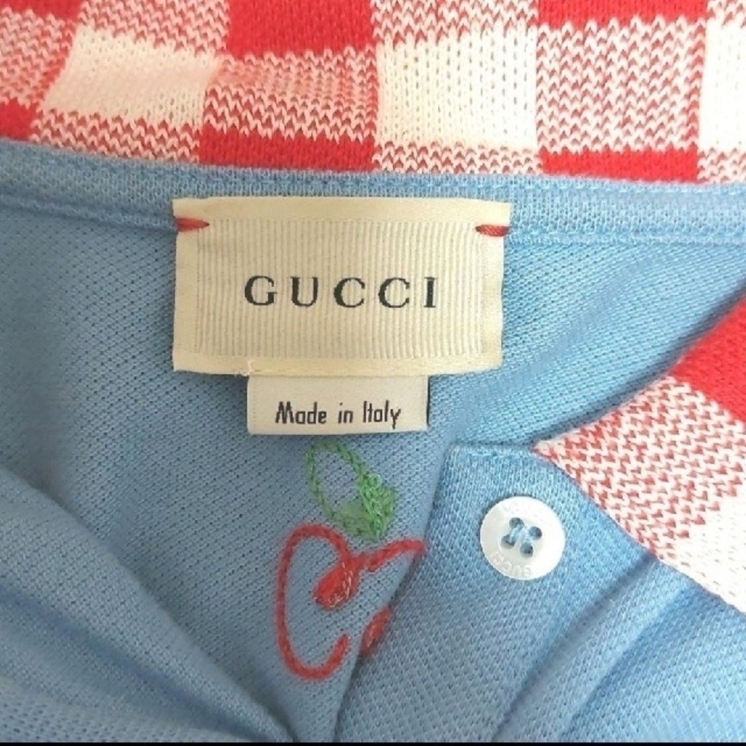 Gucci(グッチ)の最終値下げ！GUCCI　KIDS、グッチキッズ、ポロシャツ、アップル キッズ/ベビー/マタニティのキッズ服女の子用(90cm~)(Tシャツ/カットソー)の商品写真