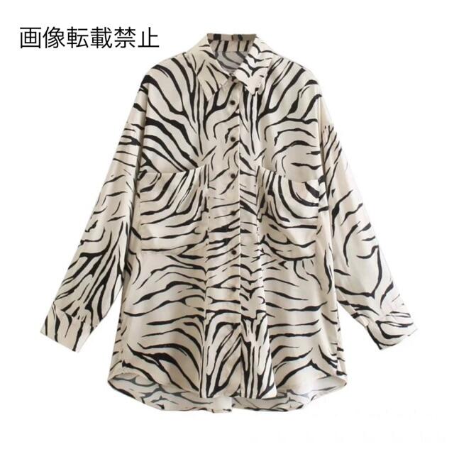 ZARA - 🎃10月新作👻6209◇ゼブラ柄 シャツ ブラウスの通販 by