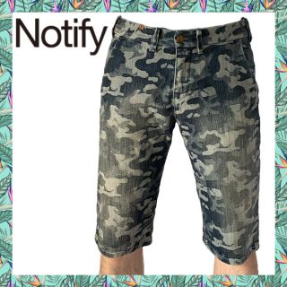 ノティファイ(Notify)の【美品】Notify カモフラージュ柄 デニム ハーフパンツ(ショートパンツ)